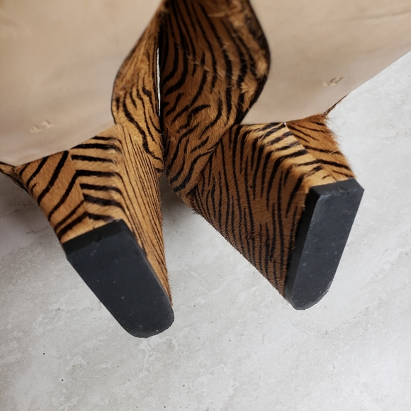 Mi Piaci Tiger Calf Hair Fur Animal Print Heels 41 - Picture 11 of 15